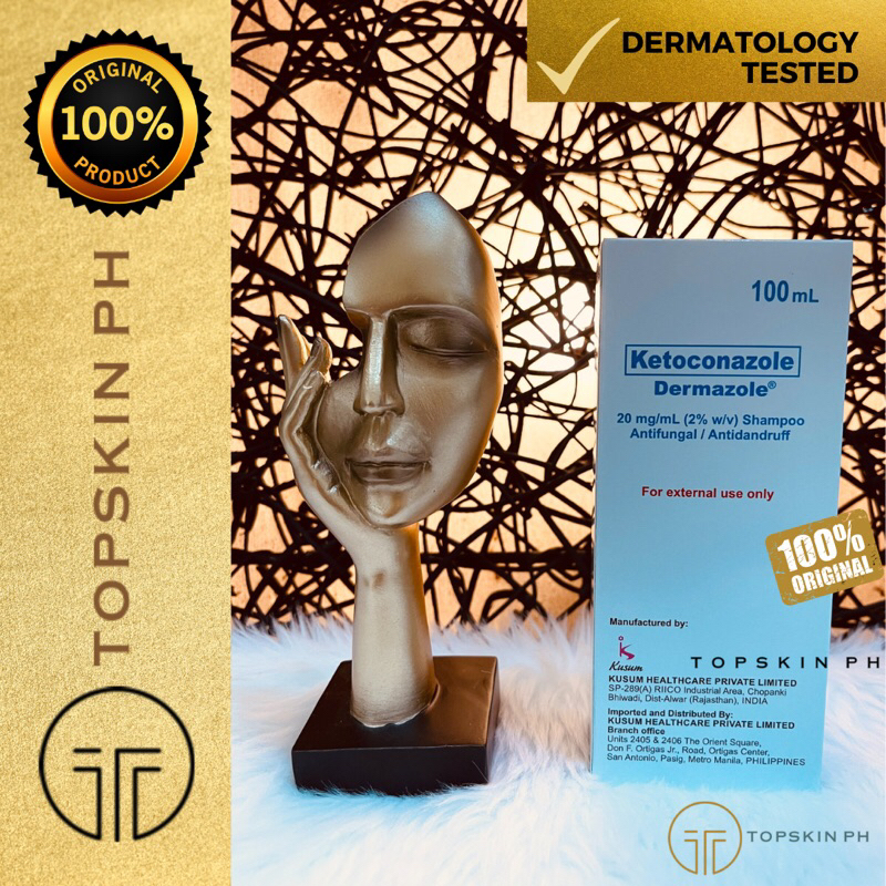 KETOCONAZOLE DERMAZOLE 100ML Antidandruff Shampoo 100 Original for
