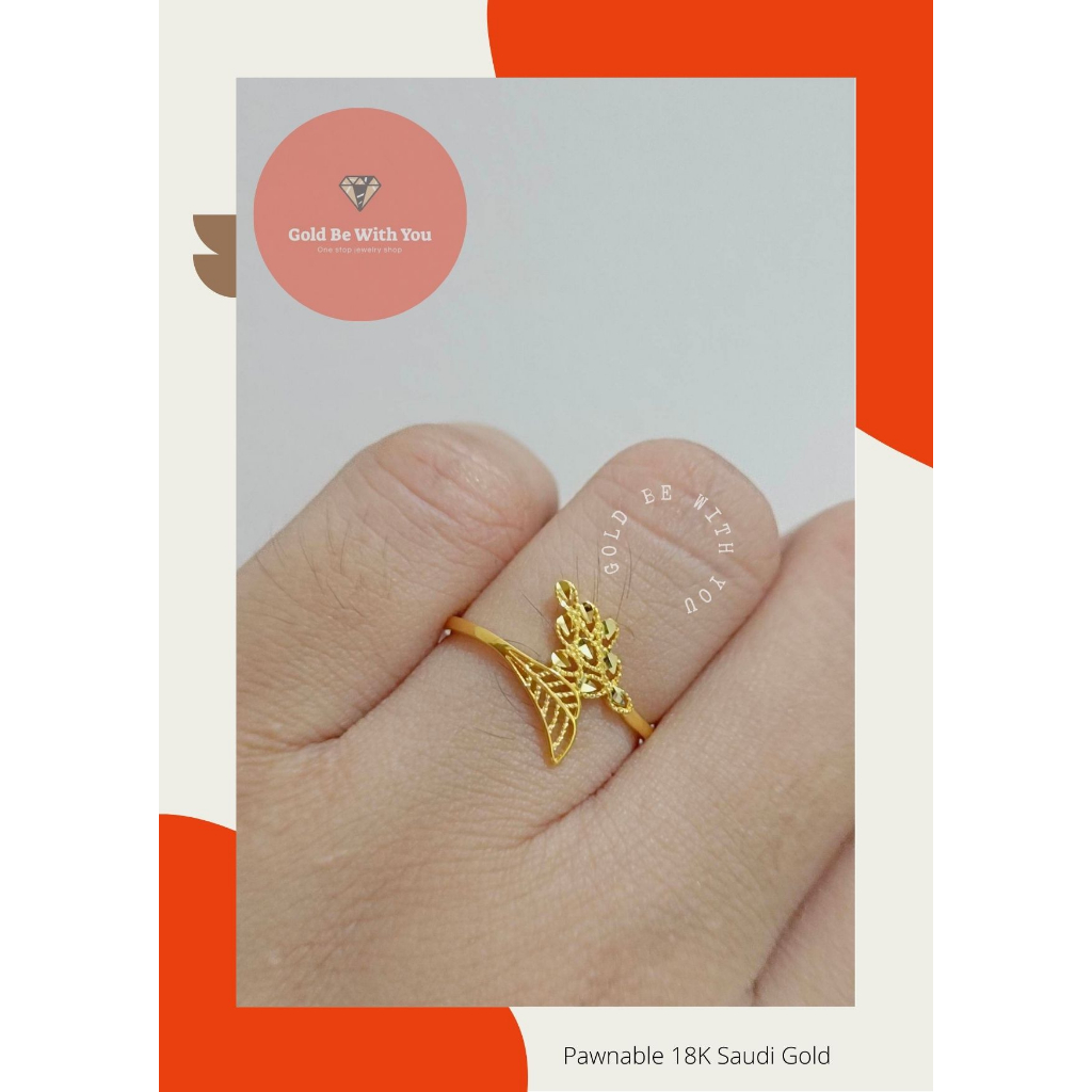 Pawnable 18k Saudi Gold SP Peacock Ring | Shopee Philippines