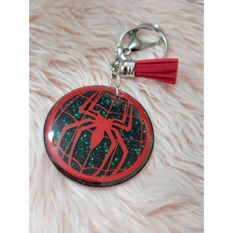 Spider man acrylic keychain