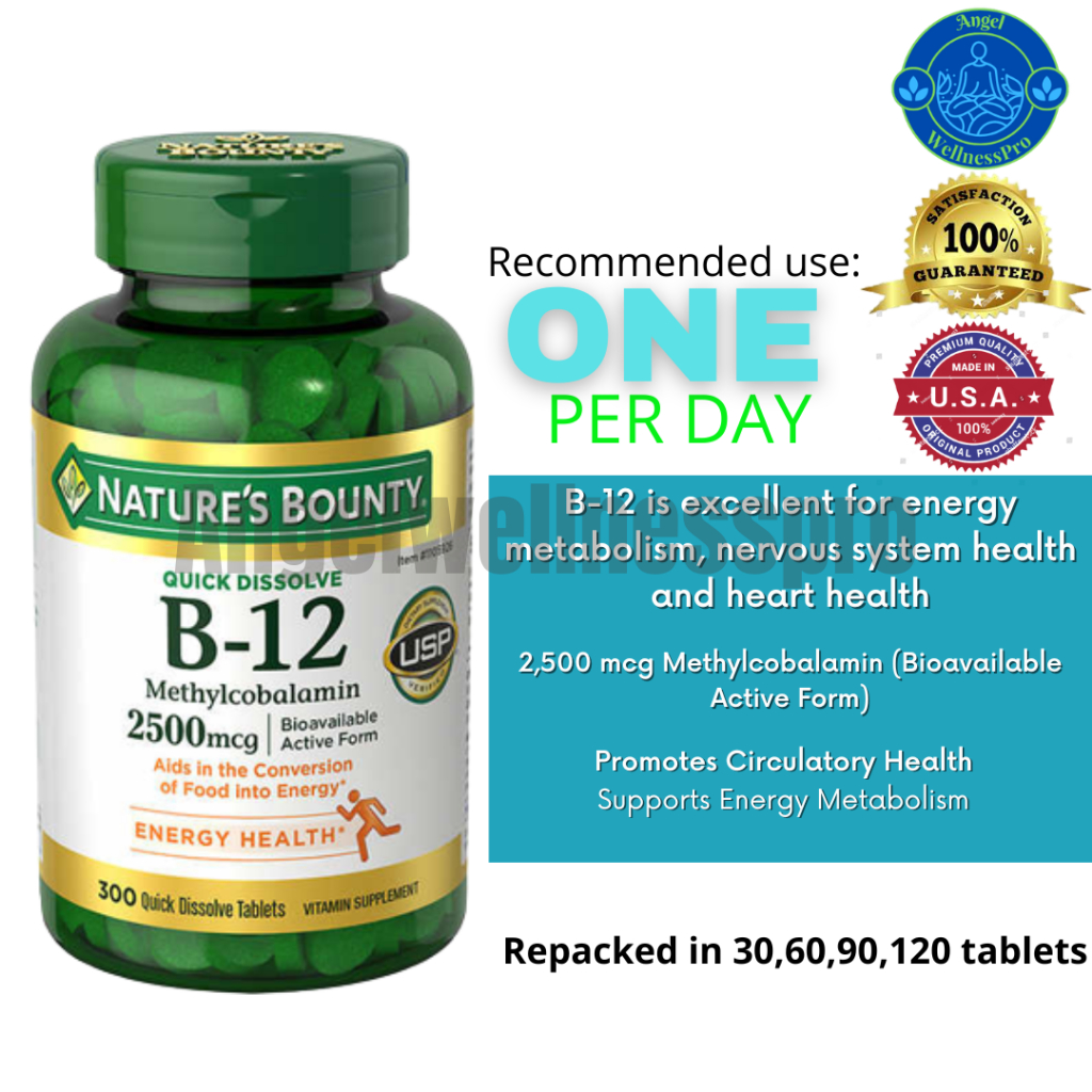 Nature's Bounty Vitamin B-12 2500 Mcg | Shopee Philippines