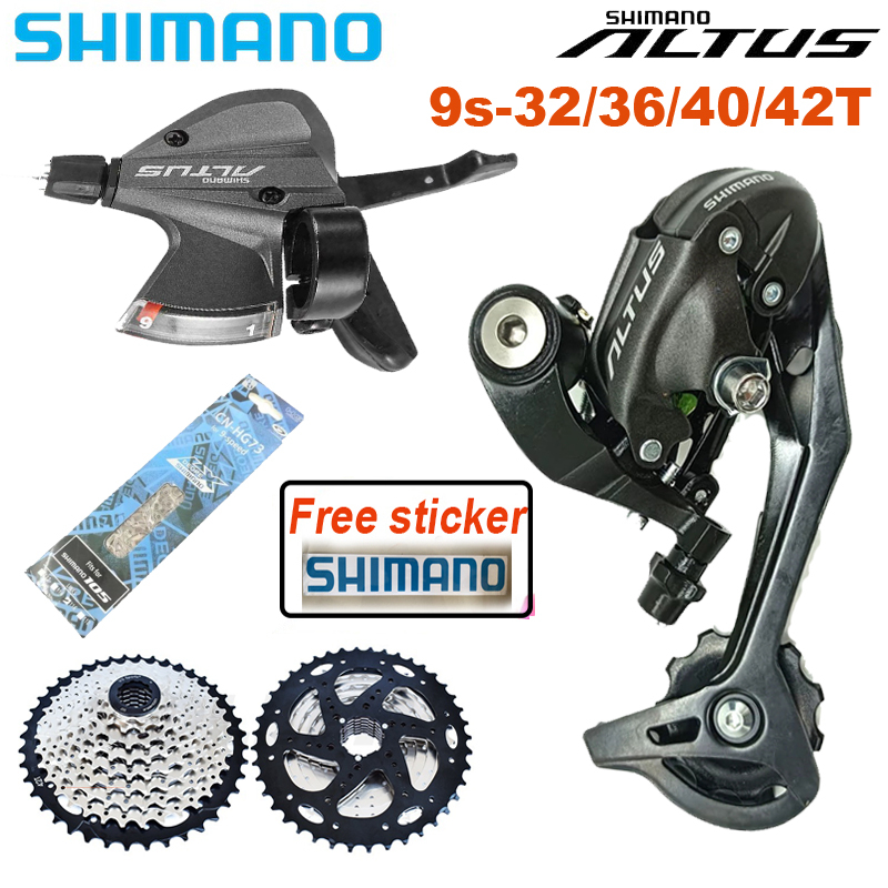Shimano 9 Speed Groupset MTB Altus RD 9s Shifter 9speed 11-36/40/42T ...