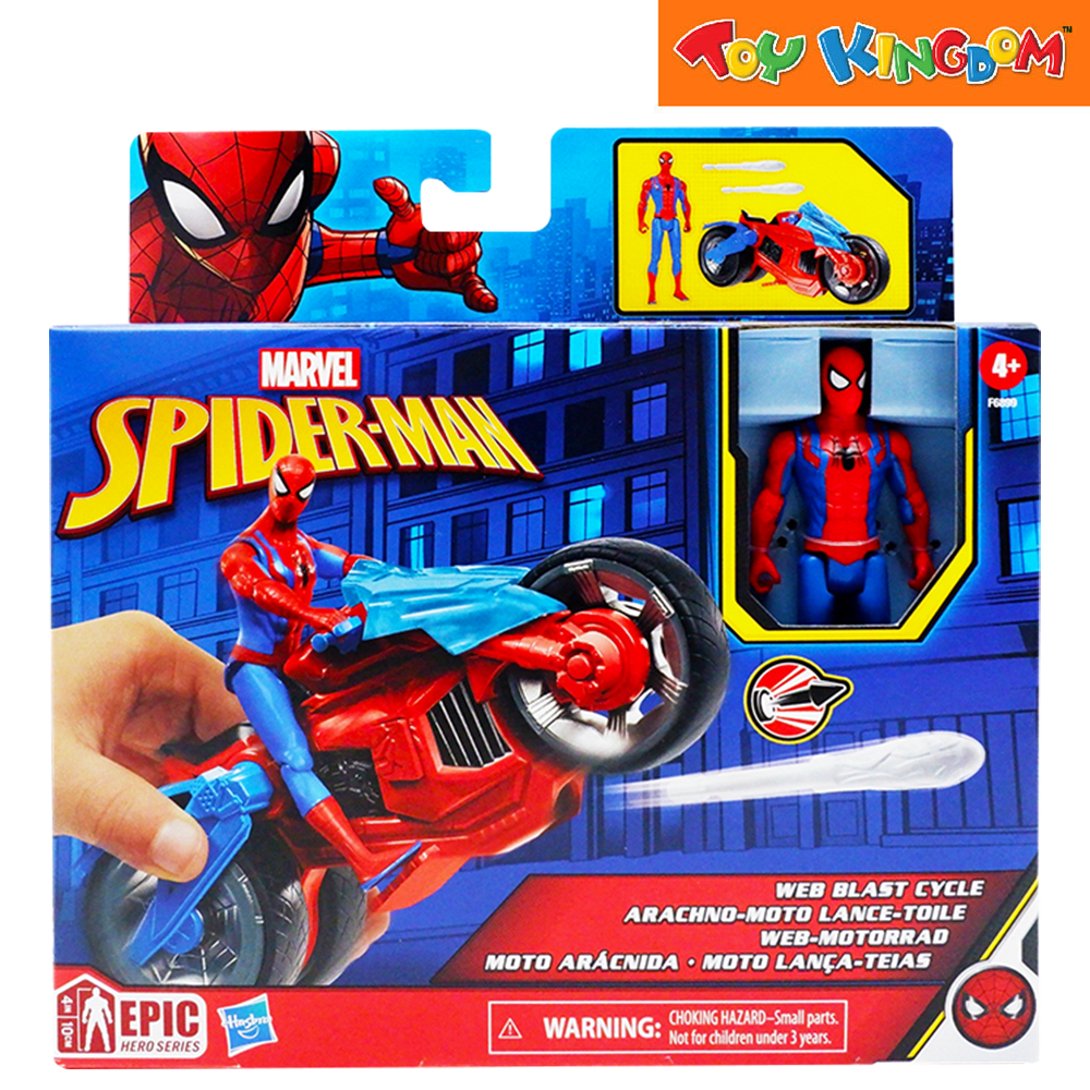 Marvel Spider-Man Epic Hero Series Web Blast Cycle Action Figure ...