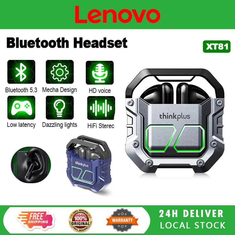 Lenovo Xt81 Tws Gaming Bluetooth Earphone Bluetooth 53 Low Latency Wireless Headset With Mic 9755