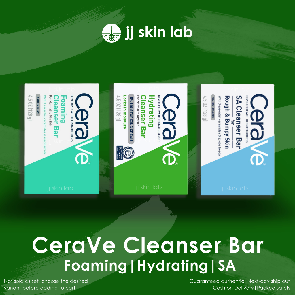 CeraVe Cleanser Bar Foaming Hydrating SA 128g Shopee Philippines