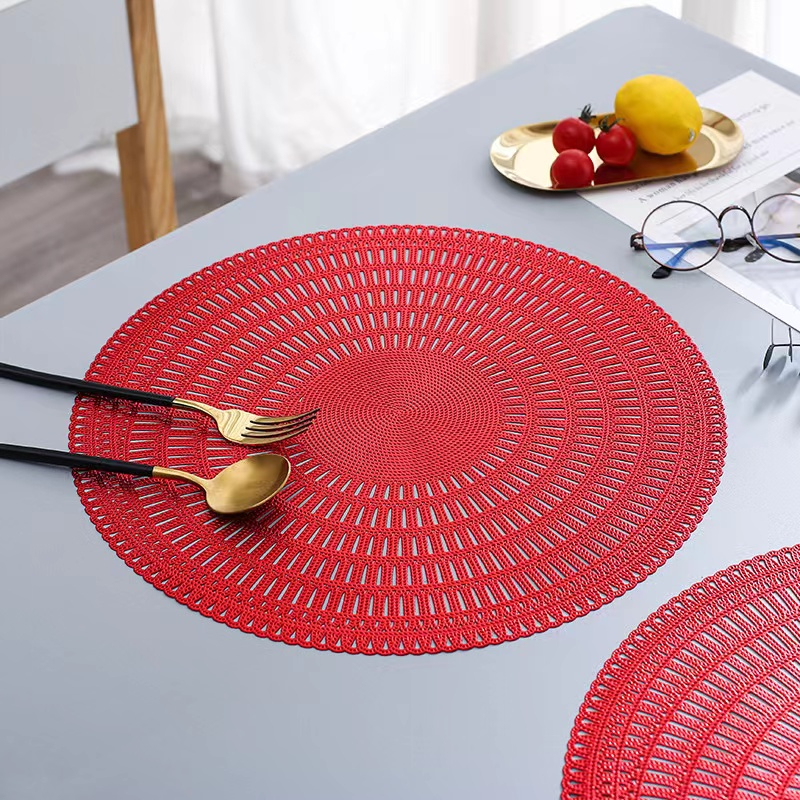 Elegant Placemats For Dining Table HeatResistant Round Design Washable