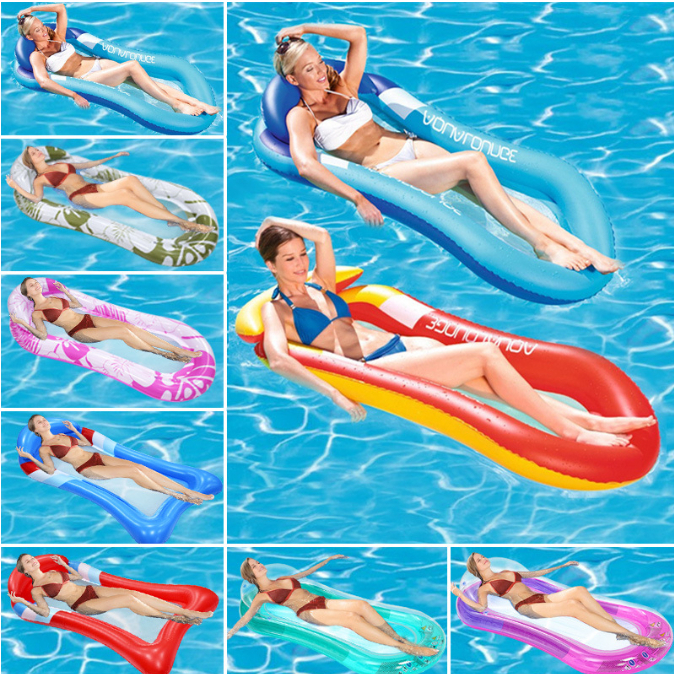 Adult inflatable pool chairs, floating water hammock, inflatable water