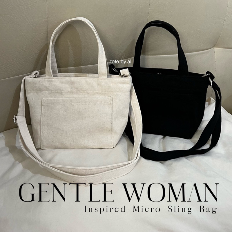 Canvas sling tote bag best sale