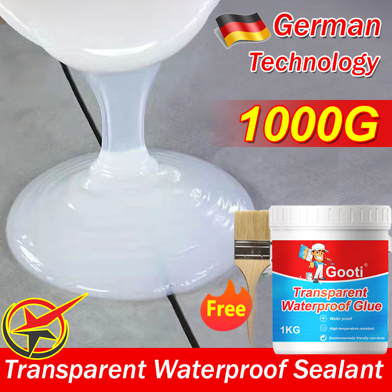 Free Brush 1000G Transparent Waterproof Sealant Glue for Exterior Wall