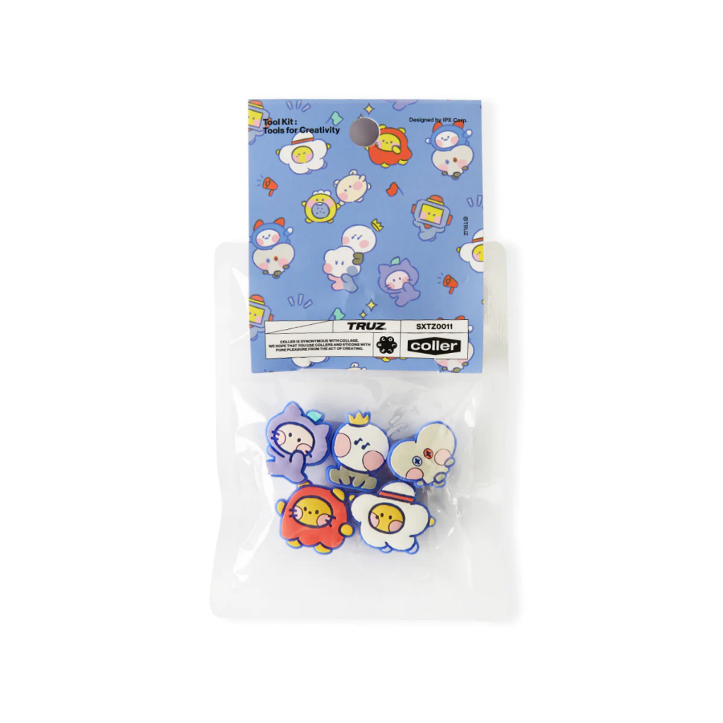 [ONHAND] TREASURE LINE FRIENDS TRUZ MININI FACE COLLER 5 STICON SET