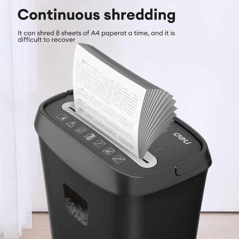 Deli Automatic Shredder 15L Large Capacity A4 Paper Shredder 8 Sheets ...