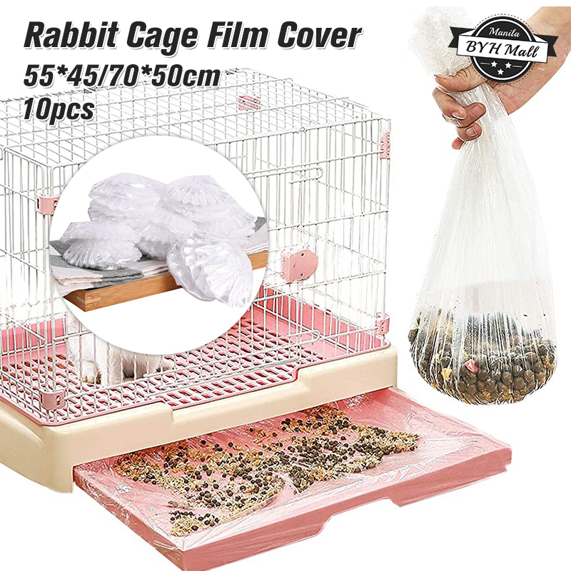 10Pcs Pet Rabbit Cage Chassis Elastic Film Disposable Plastic Film ...