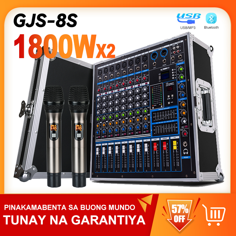 GJS8S Professional Audio Mixer 8 channel UHF mikropono Builtin na