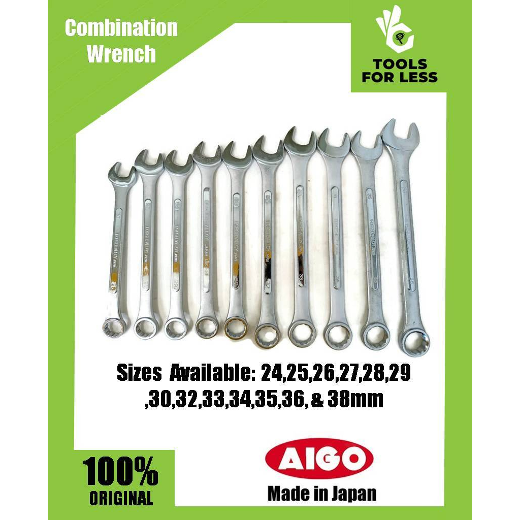 Aigo Combination Wrench Sizes Available: 24mm to 38mm | Shopee Philippines