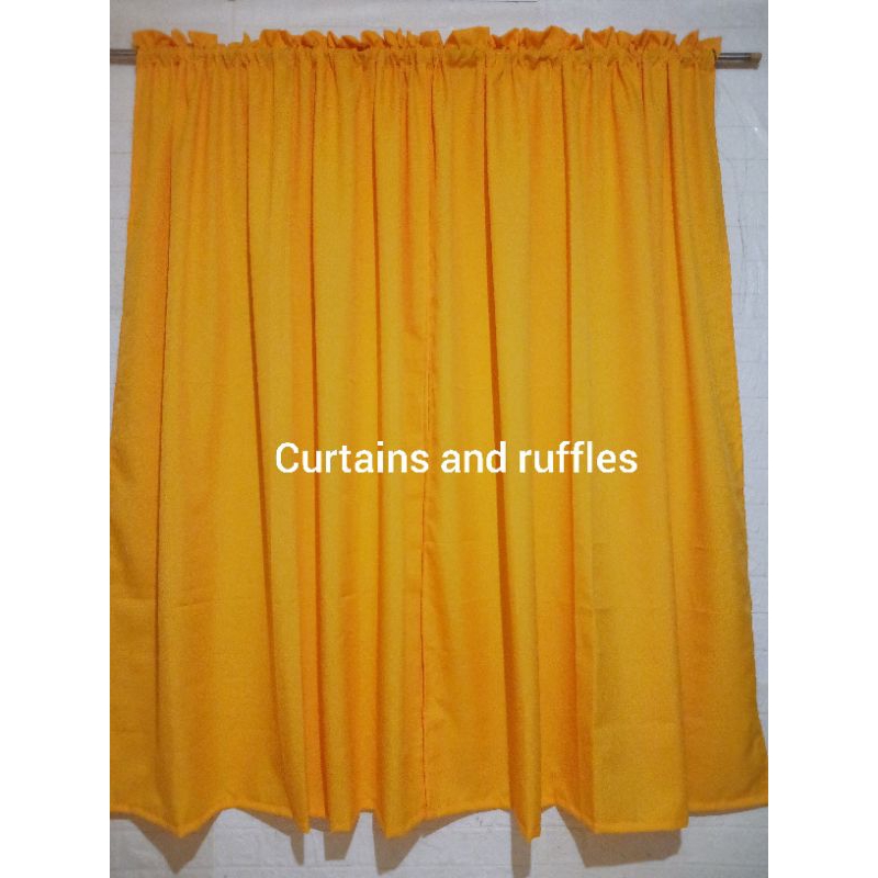 Katrina fabric plain curtains (NO RING) | Shopee Philippines