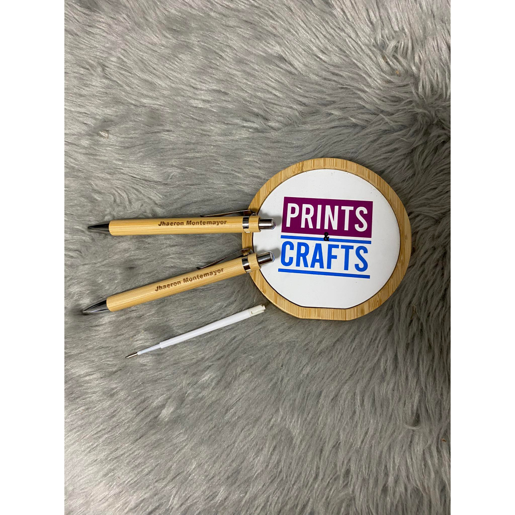 Personalized Laser Engraved Bamboo Pens | Shopee Philippines