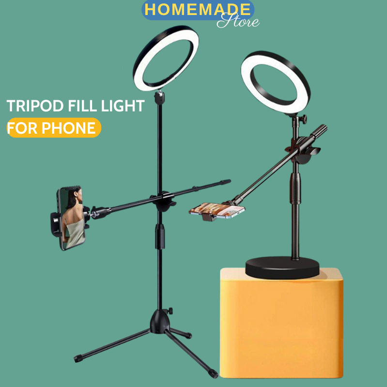 Tripod Fill Light With Phone Holder Tripod For Phone Desktop Stand