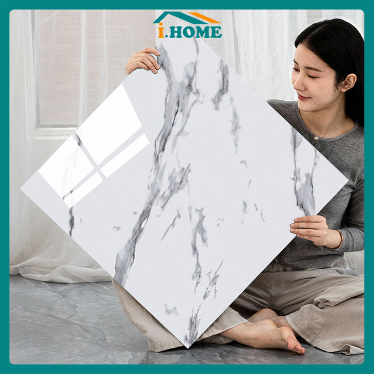 3D Vinyl Marble Floor Sticker PVC Waterproof Self Adhesive Tiles For