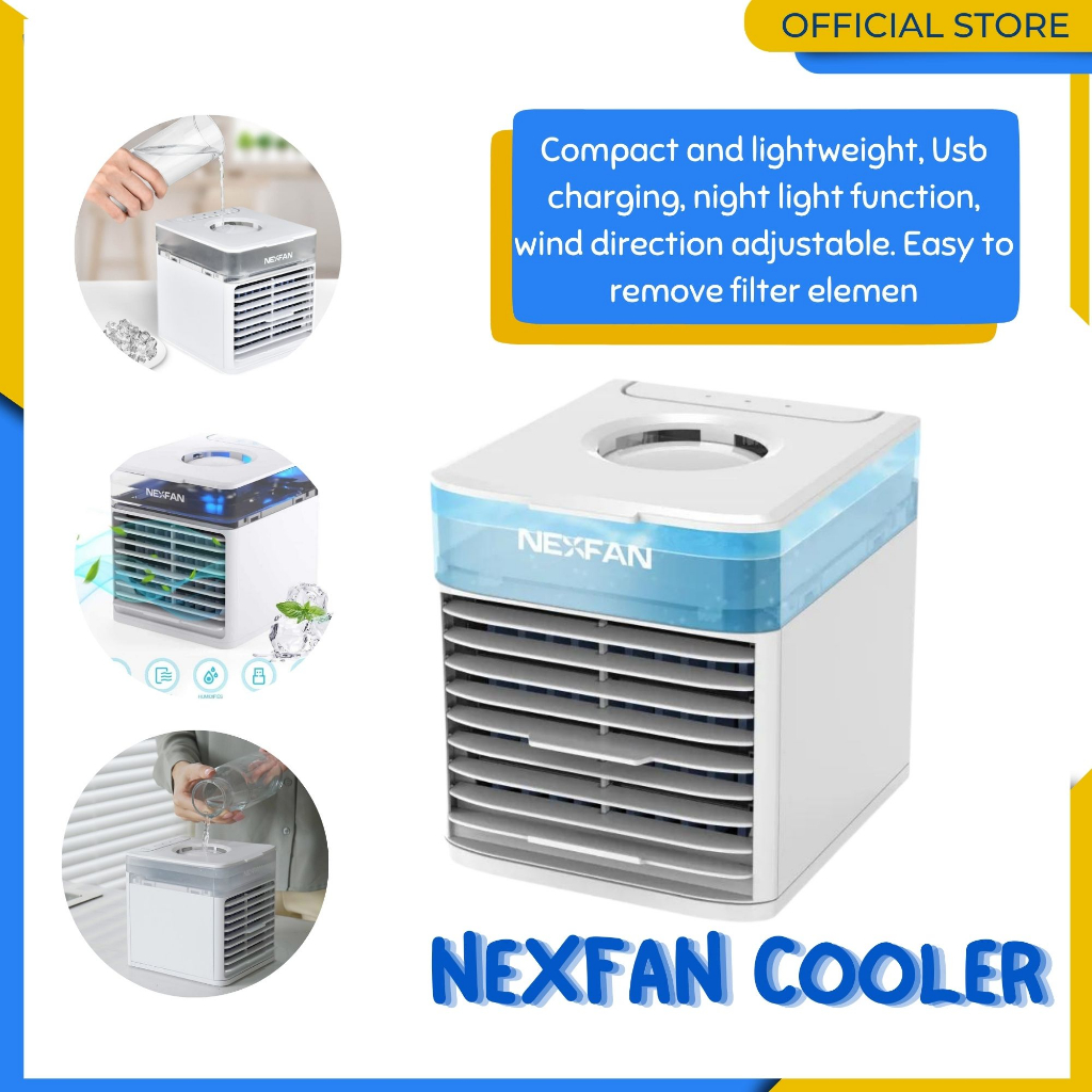 Original New Air Cooler NEXFAN Ultra Led Portable Cooling Fan