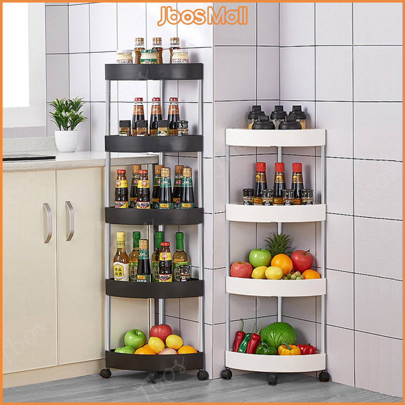 Triangle Moving Rack Kitchen Storage Shelf Wall Home Bedroom