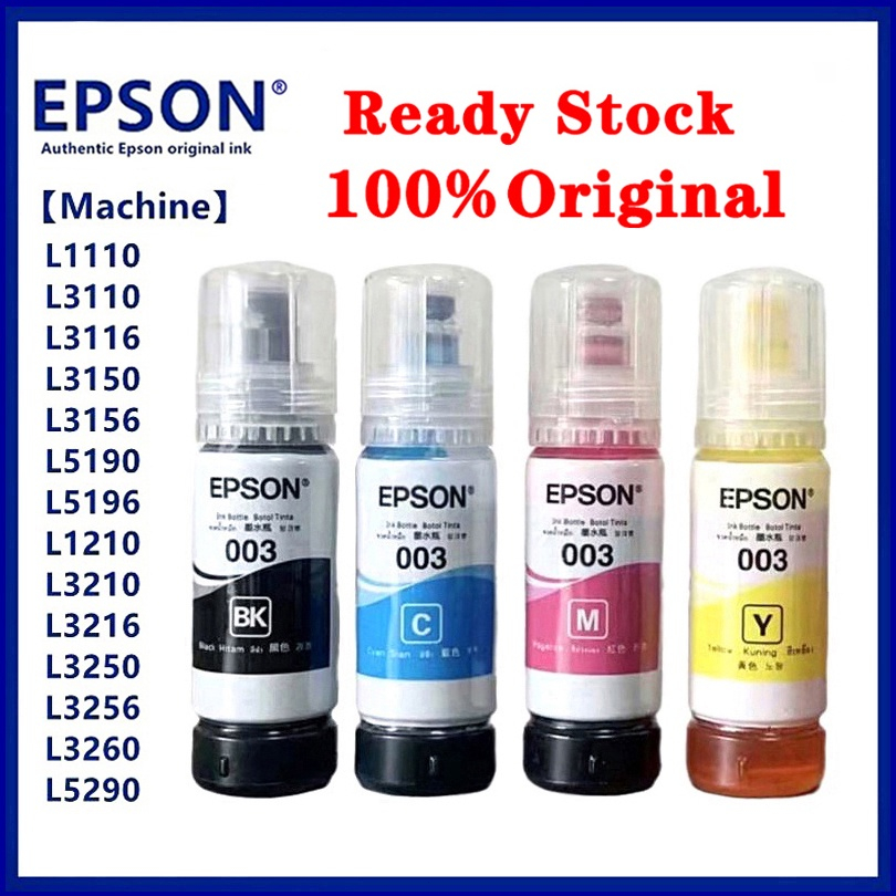 100 Original Epson 003 Ink Refill Ink 003 Bote Ng Epson Inks L3210l1110l3110l3120l3150 No 0006