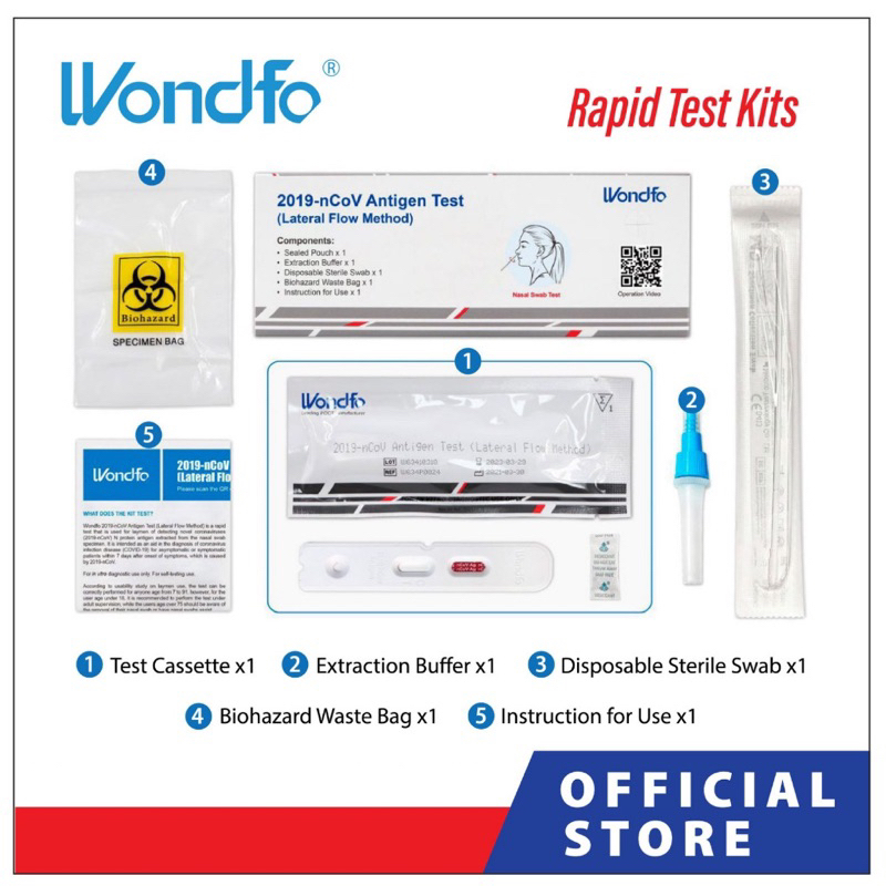 Home Rapid Antigen Test Kit nasal care Wondfo test Kit 1 Kit Shopee
