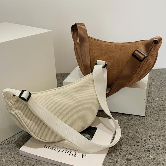 Mumu 2054 Corduroy Woman Improved Classic Trend Shoulder Crossbody