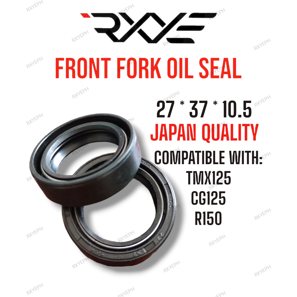 (2pcs) 27*37*10.5 FRONT FORK OIL SEAL TMX125, CG125, R150 Shopee Philippines