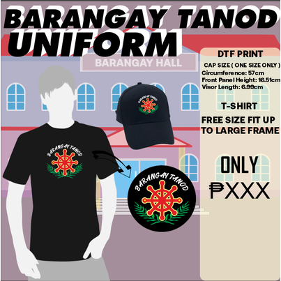 Cheapest BARANGAY TANOD UNIFORM ( CAP & T-SHIRT ) DTF Print - Bulk ...