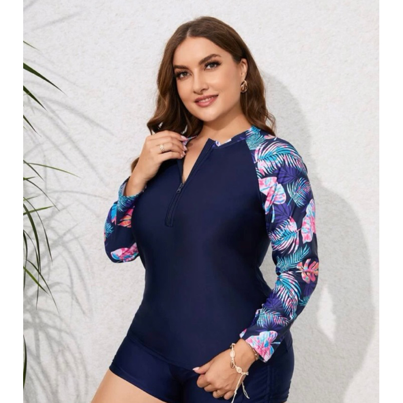 plus size rash guard zipper