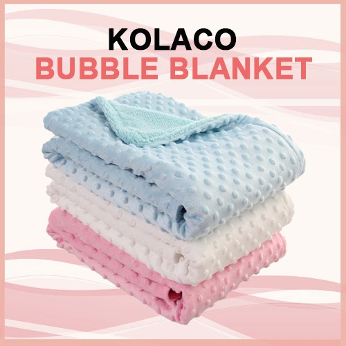 Kolaco Bubble Blanket 102x67cm Soft Cotton Fleece Baby Receiving
