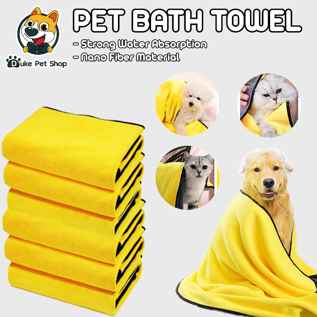Pet Dog Cat Bath Towel Strong Water Absorbent Towel Dog Bath Towel Soft