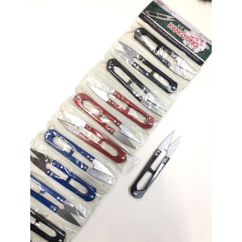 1Pad/12Pcs Spring Scissors Office and School Supplies Gunting | Shopee ...