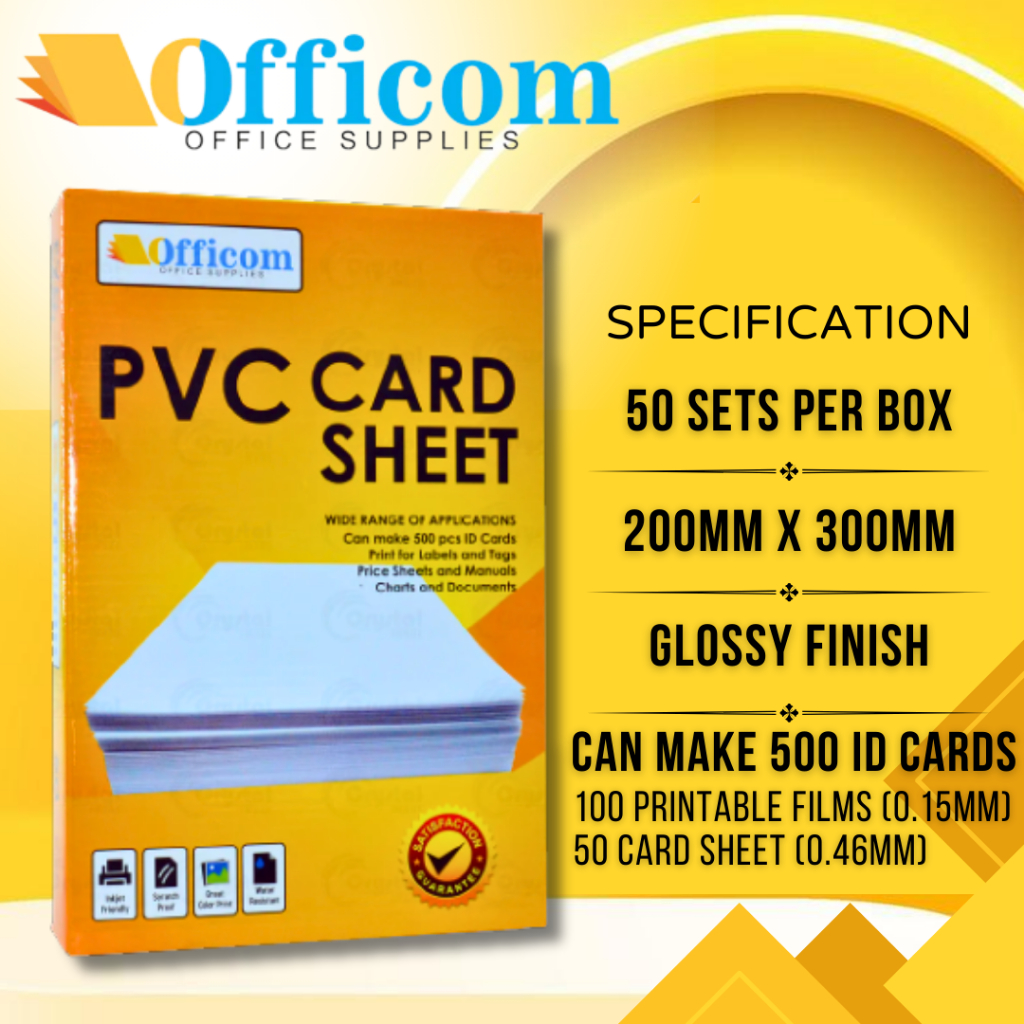 PVC ID Card Sheet A4 Size ID Film Sheet Office Id Sheet