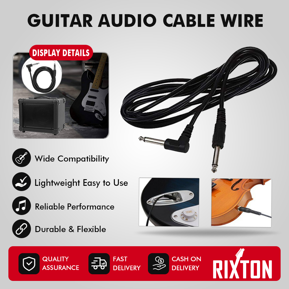 RIXTON Electric Guitar Cable Wire Cord Jack Electric Guitar Bass Audio