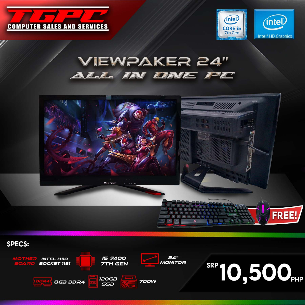 ViewPaker All in one PC Intel Core i5 Core i7 7TH generation to 9TH