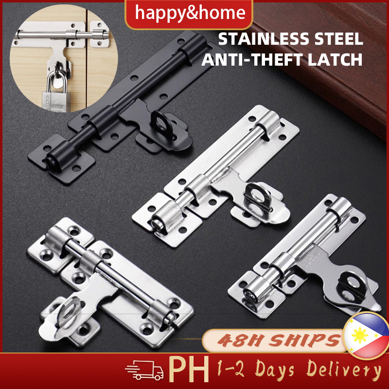 8 inches Stainless Steel Door Lock Barrel Bolt Door Lock Latch Padlock ...