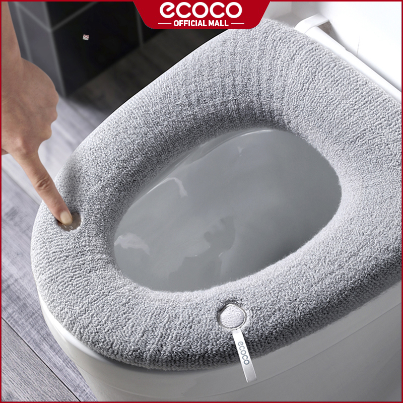 Ecoco Toilet Bowl Seat Cover Cushion Soft Washable Toilet Seat Cover