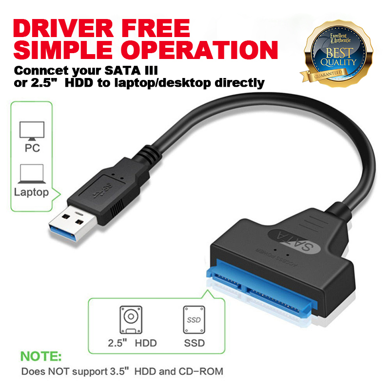 [Local 24H] SATA To USB 3.0 Cable Adapter HDD SSD Hard Drive SATA III 22 Pin Adapter 2.5 Inch