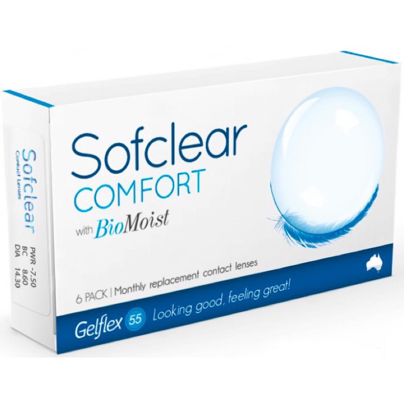 Sofclear Comfort with Biomoist Clear Contact lens clear (3 pairs ...