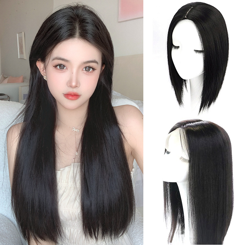 Wigs Female Long Straight Hair Wig Natural Fluffy Short Middle Parted