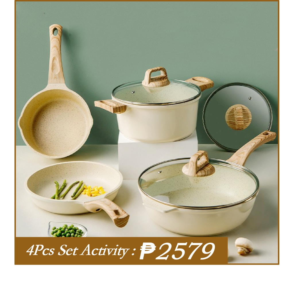 New 4Pcs Non Stick Frying Pan kitchen cookware set Kawali wok pot Die