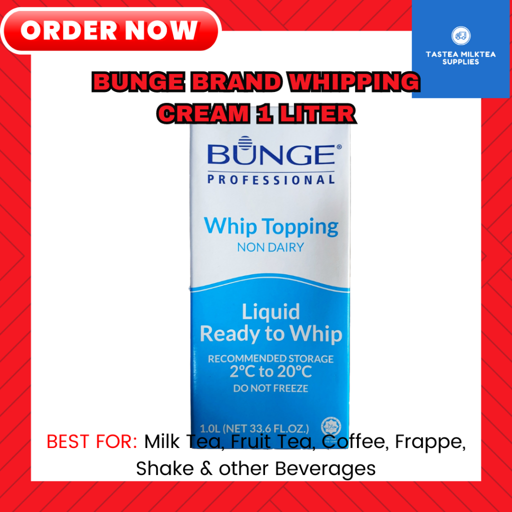 Bunge Non Dairy Whipping Cream 1L / BUNGE WHIP CREAM TASTEA MILKTEA