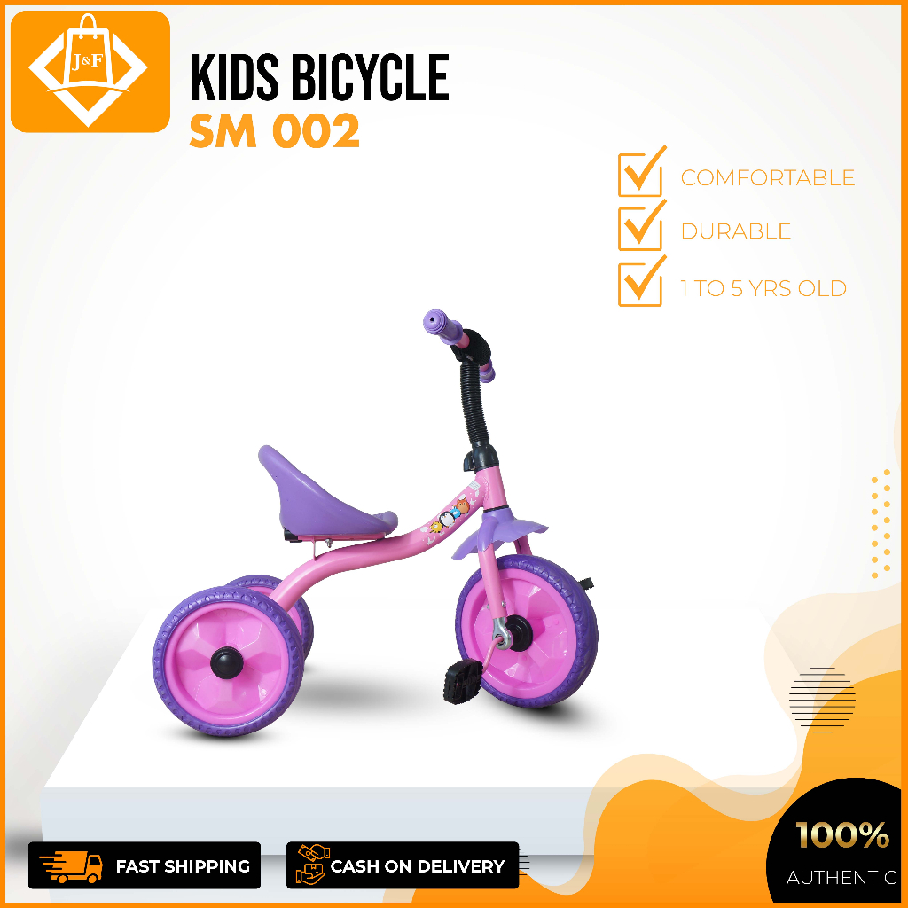 SM002 JnF Bike For Kids Bicycle 3 Wheels Bike Pedal Bicycle For Kids