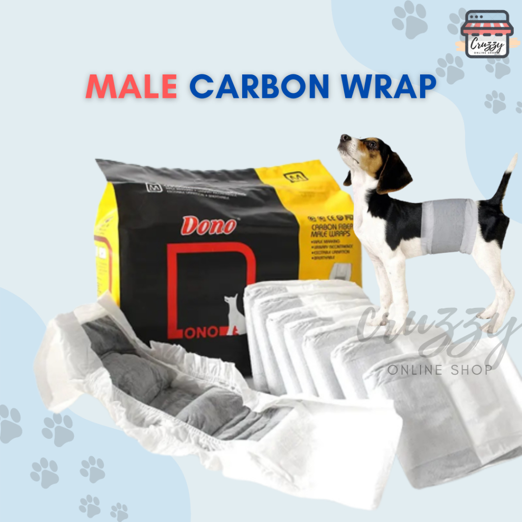 Dono Carbon Male Wrap Dog Puppy Diapers Carbon Fiber Male Dog Wraps Bamboo Charcoal Shopee Philippines