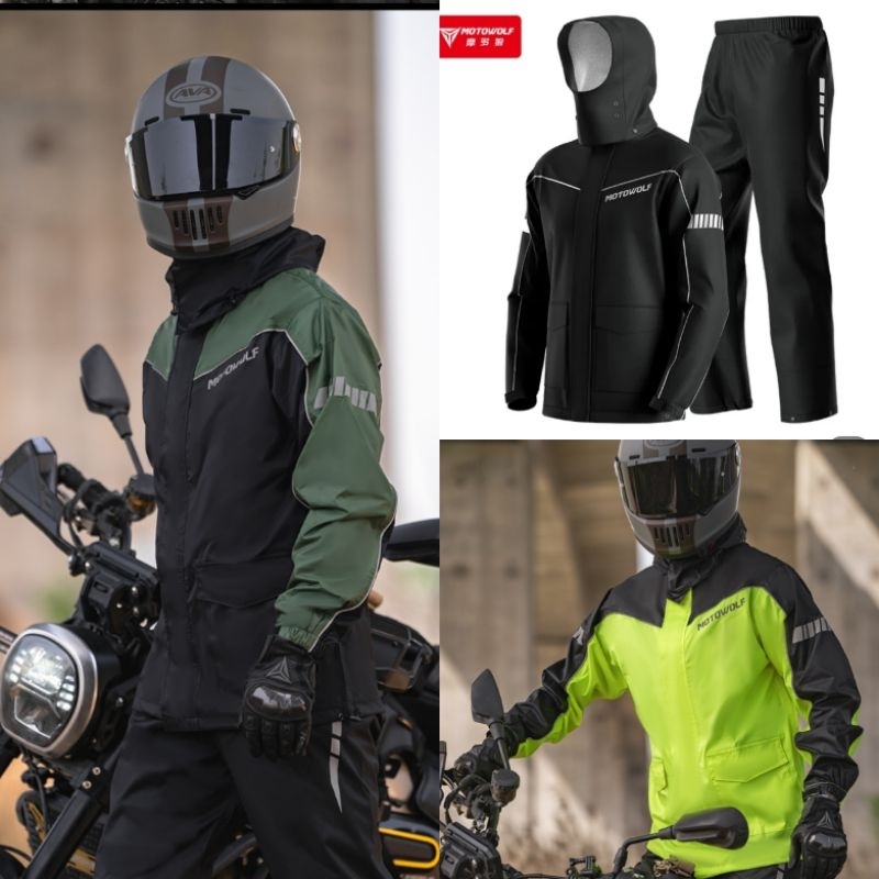 Original Motowolf Raincoat V3B MDL0403B with Shoe Cover (Rain Jacket