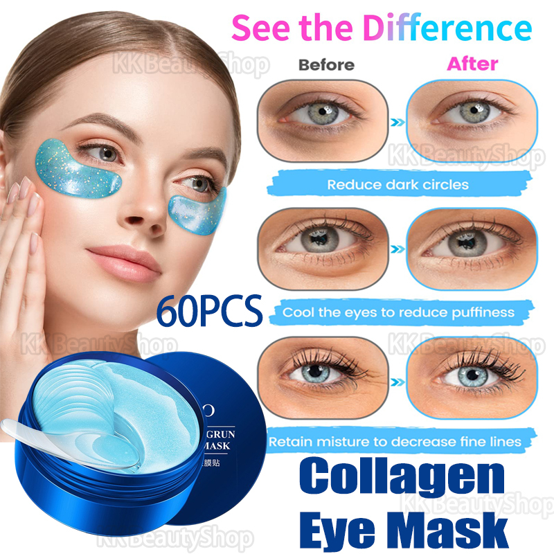 60pcs Gold Collagen Eye Mask Gel Hydrating Firming Eye Patch Remove