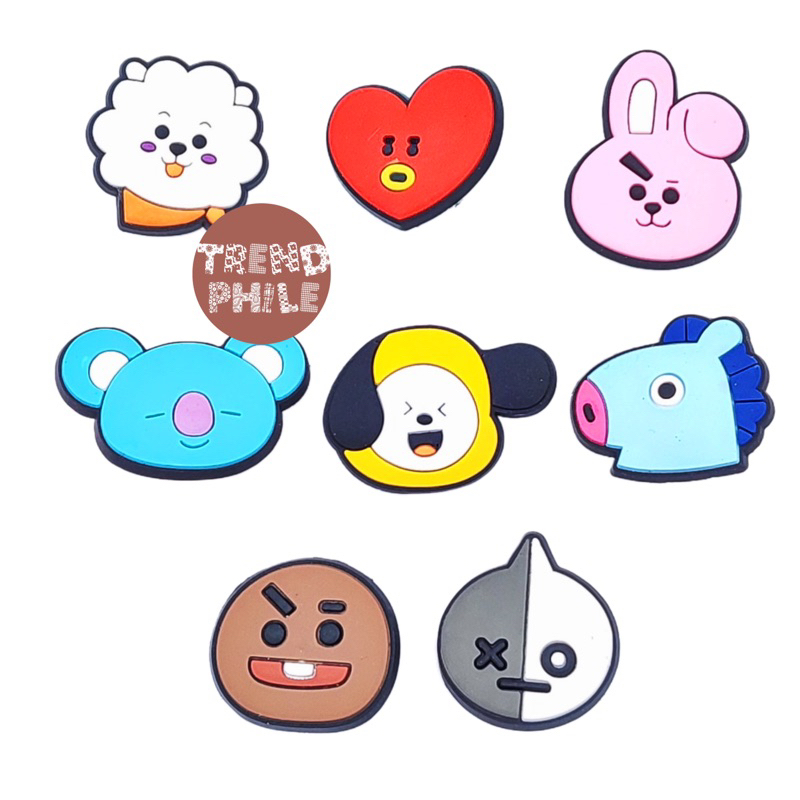 BTS BT21 mascot Vs2 Jibbitz crocs shoes accessories buckle Charms Clogs ...