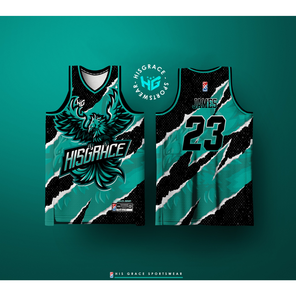 220 HG BASKETBALL CONCEPT PHOENIX FULL SUBLIMATION JERSEY FREE CUSTOMIZE OF  NAME AND NUMBER
