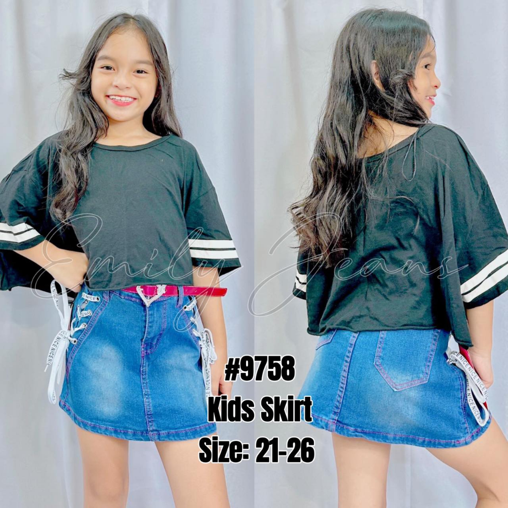 EMILY Korean Kids Skirt Girl 9759 | Shopee Philippines