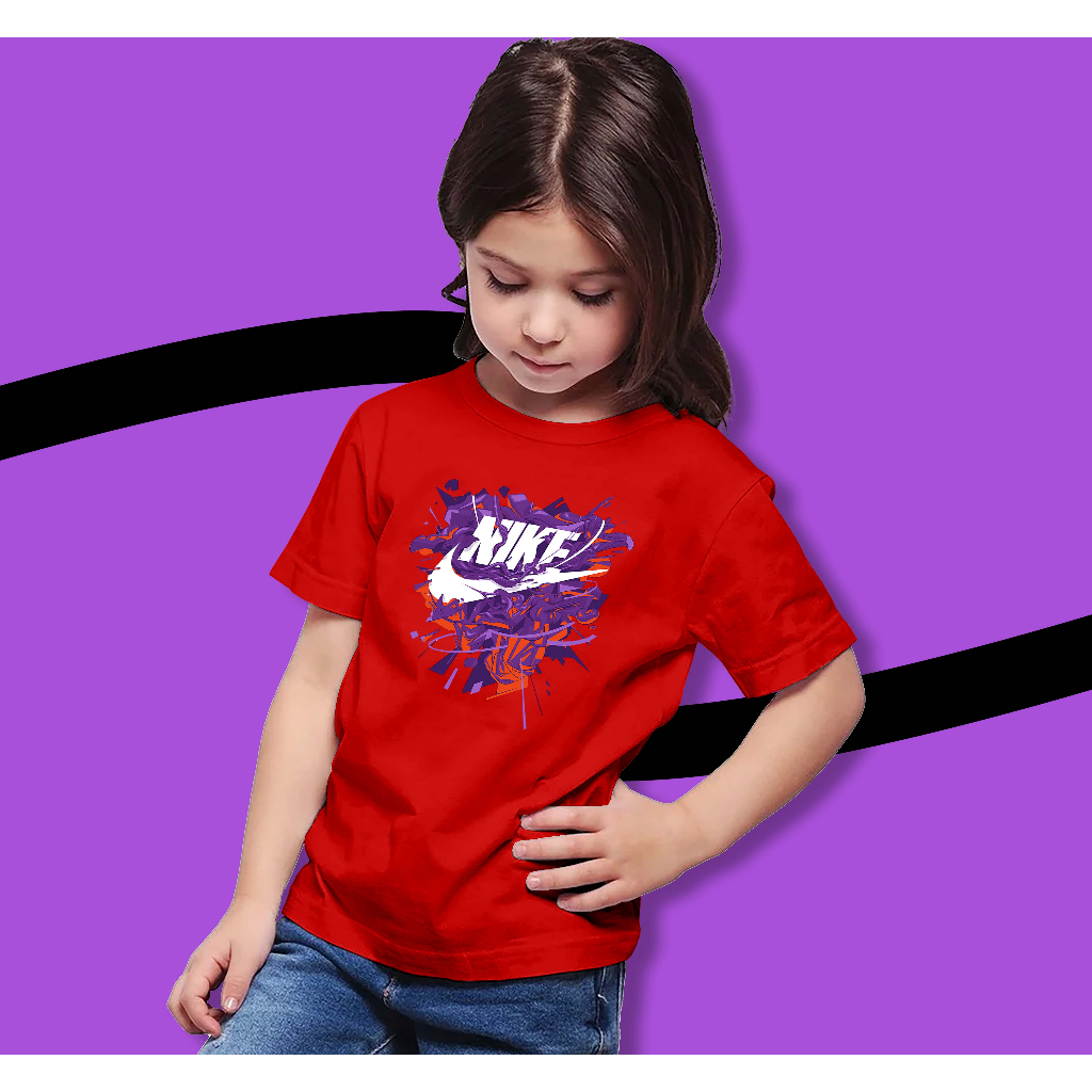 Tshirt for kids tshirt for girls fashion NIKE PURPLE Shopee Philippines